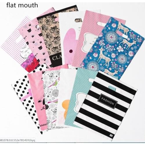 100pcs Cute Cartoon Large Gift Bags Wedding Party Favor Bags Small Packaging Bags With Handles Jewelry Organizer Bags