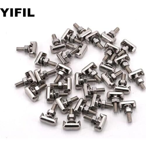 2/4/10/20/50pcs/lot Battery Cable Terminal Connectors Car T-Bolt Replace 19116852 Stainless Steel