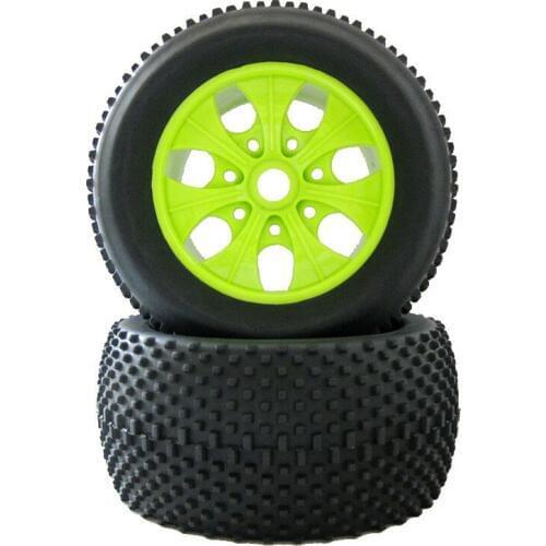 4Pcs RC 1/8 Truck Tyres Rubber Sponge Tires Rim Wheel 140mm*68mm Hexagon Adapter 17mm For HSP HPI Hobby Truck Remote Control Car