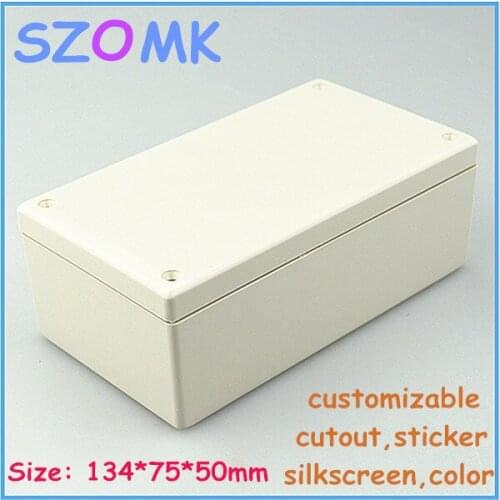 5 pcs, plastic project box PCB enclosure 134*75*50mm electrical instrument enclosure, distribution box electronic case