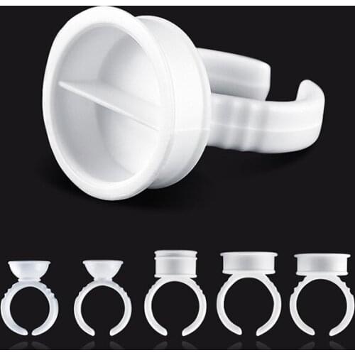 500pcs Disposable Microblading Pigment Glue Rings Tattoo Ink Holder S/M/L Eyebrow Makeup Accessories Eyelash Extension Glue Cups
