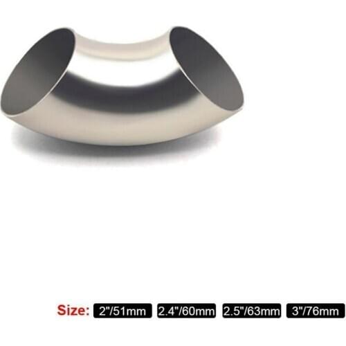 Car Modified Exhaust Pipe 201 Stainless Steel 90-Degree Exhaust Elbow Automobile stainless steel exhaust pipe