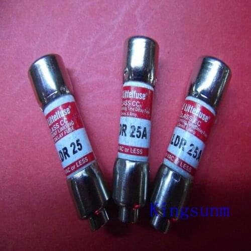 Free shipping 10pcs KLDR 25 genuine Netlon CLASS CCTIME-DELAY delay fuse / fuse 600V25A