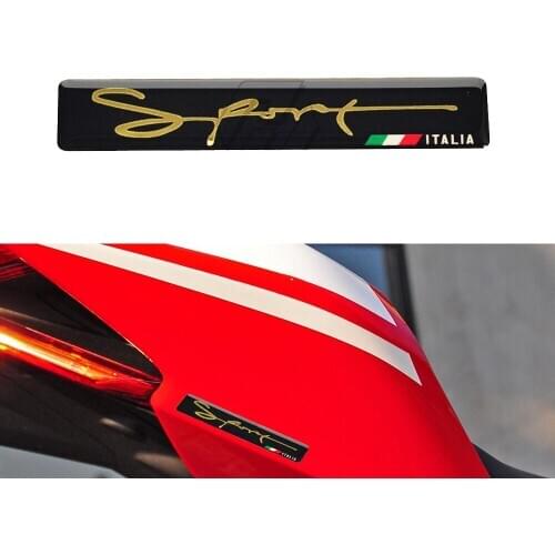 3D Black Motorcycle Tank Decals Italy Sport Italia Stickers Case for Aprilia Ducati Kawasaki Honda Yamaha Harley Indian