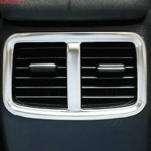 BJMYCYY Stainless steel decorative frame air conditioner outlet in the rear of the car for For KIA Sportage R 2018 2019