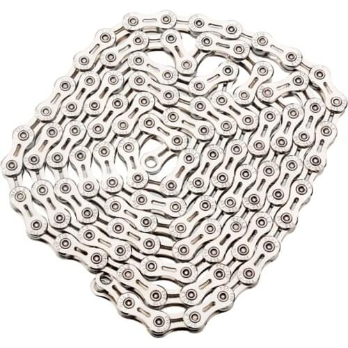 FSC 10 Speed Bicycle Chain 1/2x11/128-Inch Silver Light Weight Half Hollow Bike Chain