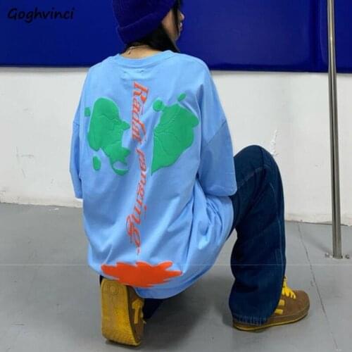 Half Sleeve T-shirts Women Oversized Leisure Loose High Street Tee Tops Designed Fashion Harajuku Couples Ulzzang Stylish Chic