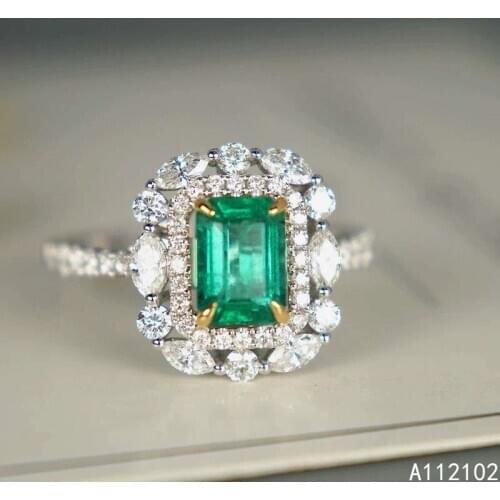KJJEAXCMY fine jewelry 925 sterling silver inlaid natural emerald ring exquisite girls ring support test hot selling