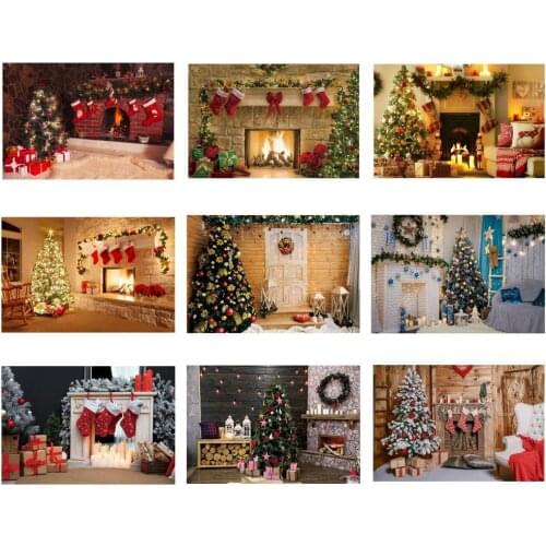 Creative Rectangle Christmas Backdrop Wear-resistant No-wrinkle Fabric Santa Claus Background Screen Party Decor for Home