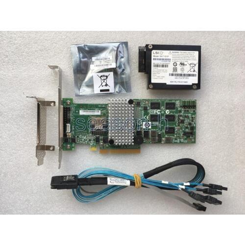 LSI MegaRAID 9260-4i 4-Port 6Gb/s PCI-E RAID CARD+LSI BBU08+8087 cable+LSI00292