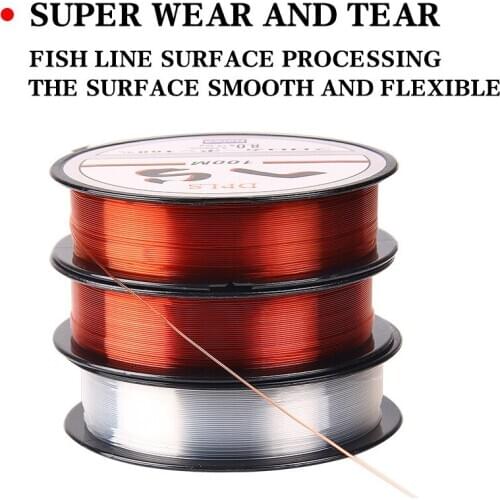 100M Nylon Semi Floating Rock Fishing Line Japan Imported Raw Silk Rock Sea Tai Luya Resistant Fishing Tackle Accessories
