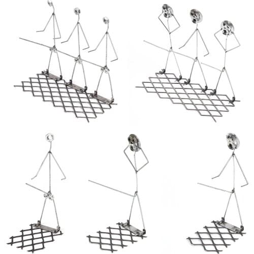 Metal Barbecue Grill Novelty Craft Brat Hot Dogs Guys Marshmallow Corn Skewer Rack Grill Camping Cookers