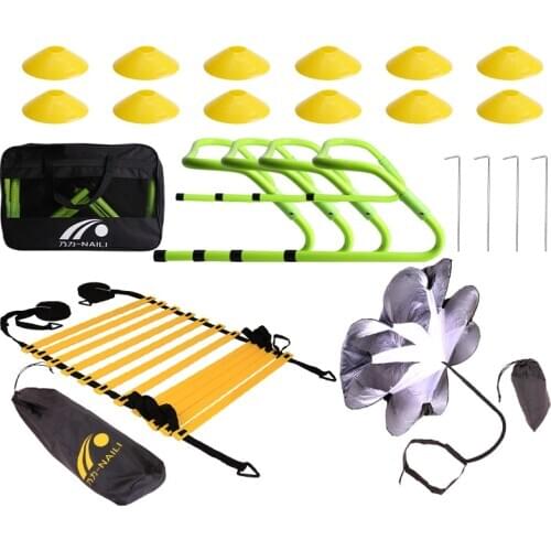 Factory wholesale high quality multifunction soccer agility ladder speed training set football adjustable hurdle training kit