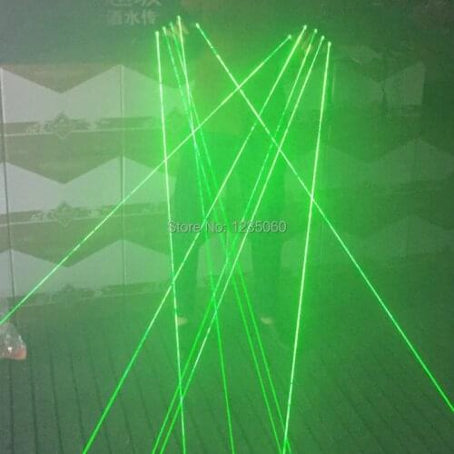DJ /Stage show /Party /4pcs*Wide beam green laser gloves/Single hand glove for Event & Party Supplies Laserman Gloves
