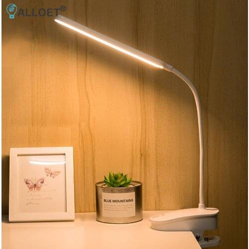 Rechargeable LED Desk lamp Flexible Study Reading Book Lights Eye Protect Table Lamp With Clip For Home Bedroom Study Lighting