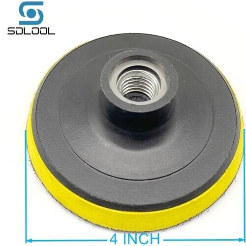 Hook and Loop Velcro Plastic Backer Pad 5/8-11 thread 4 inch and 5 inch for Polishing Tool
