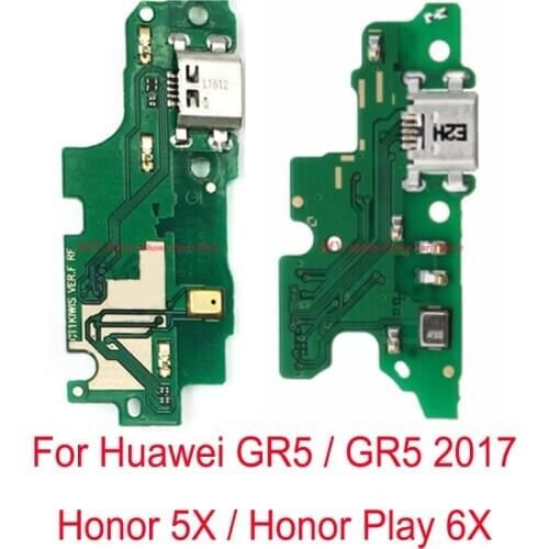 USB Charging Port Board Dock Flex Cable For Huawei GR5 2017 / Honor 5x / Honor Play 6X Charger Port Spare Repair Parts