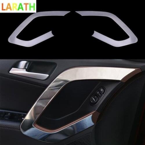 Front door armrest cover decoration Interior Mouldings Stainless steel styling accessory For Hyundai Creta ix25 2016