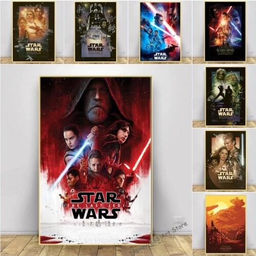 Disney Star Wars Anime Movie Posters Retro Portrait of Star Wars Canvas Paintings Print Wall Art Picture Home Decoration Cuadros
