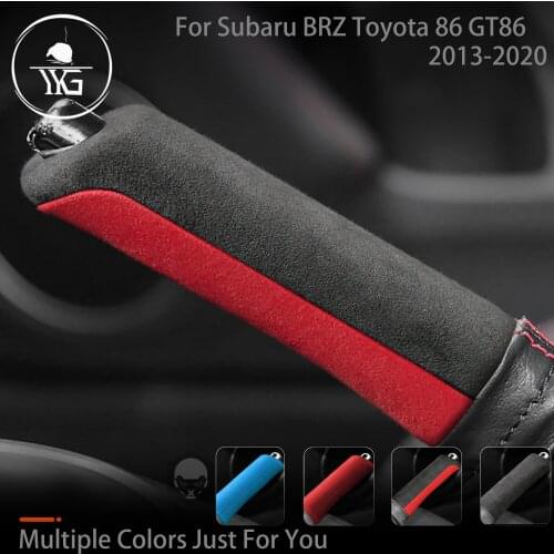 Turn Fur Suede Wrap Cover For Subaru BRZ Toyota 86 GT86 2013-2020 Handbrake Handle ABS Trim Center Console Car Accessories