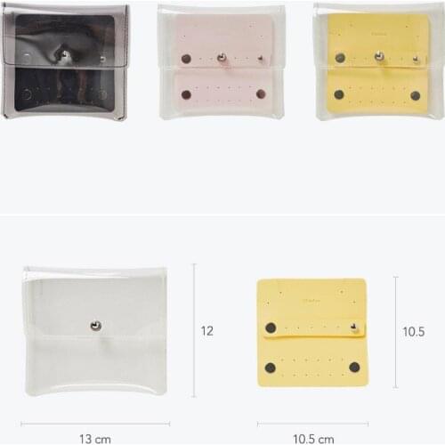 Dinner Necklace Ring Jewelry Bag Leather Earring Bag Travel Jewelry Storage Box Transparent PVC Earring Storage Bag