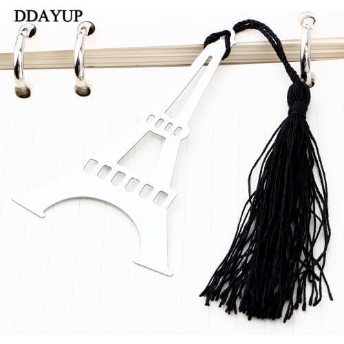 Retro Eiffel Tower Bookmarks With Tassel Metal Bookmark Clips Paper Clips Gifts For School Office Stationery