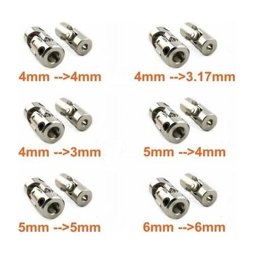 Steel Drive Shaft Universal Joint 3/4/5/6mm for AX10/SCX10/TAMIYA/RC4WD/TAMIYA CC01/F350 RC Crawler Drift Car Tractor Boat Parts