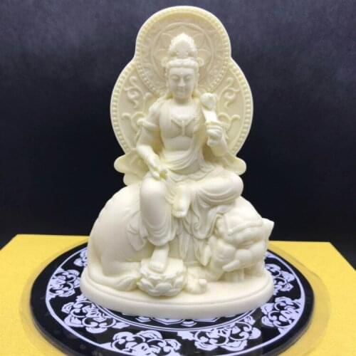 GOOD Southeast Asia home Store CAR SAFE GOOD LUCK Talisman PUXIAN Samantabhadra Bodhisattva Buddha FENG SHUI carving Sculpture