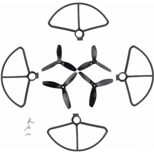Three-blade Propeller + Protective Cover For MJX B5W Bugs 5W Drone Spare Parts Propeller Guard Blades