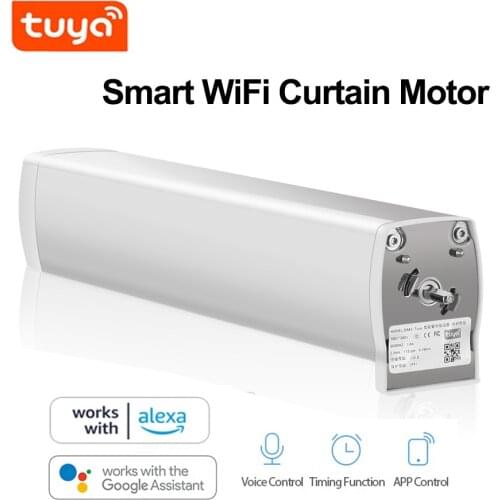 Tuya Smart WIFI Intelligent Curtain Motor Ultra Quiet Electric Wireless Remote Control Voice Control for Alexa Google Home