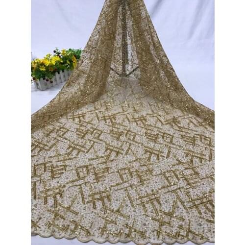 High Quality Lace Fabric Sequin Embroidery DIY Dress Childrens Wear Tube Top Camisole Sewing Accessories 5 Yards Wholesale