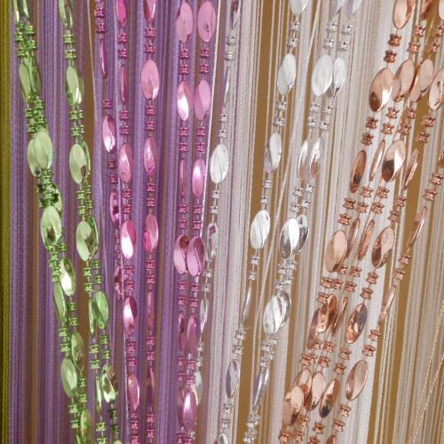 ZiDeTang String Bright Button Beaded Door Curtain Deco Fringe Tassel Door Room Divider Curtain Panel Window Fly Screen