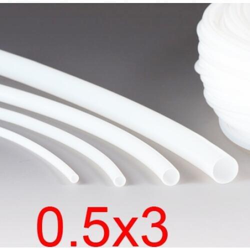 0.5mm ID 3mm OD 0.5x3 PTFE tube tubing,TFE ETFE HOSE,white 3D printer F4 Corrosion Resistance Polytetrafluoroetylene pipe