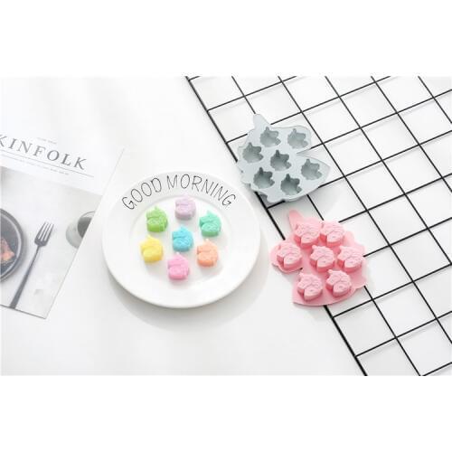 1PC 3D Silicone Soap Mold Unicorn Shape Ice Cube Candy Chocolate Cake Cookie Cupcake Molds Soap Mould Baking Pan Pastry OK 1003