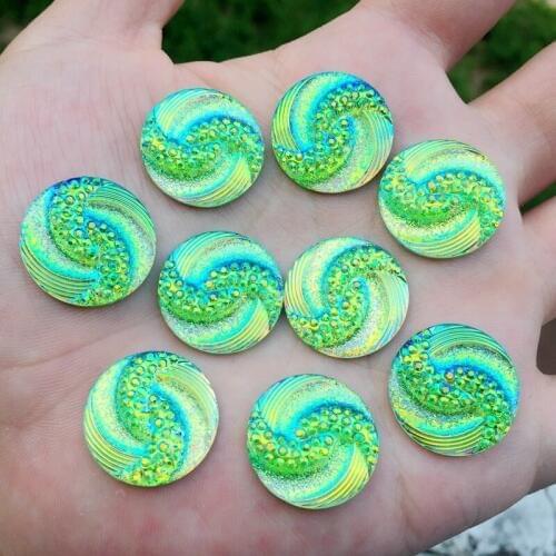 100pcs 20mm AB Resin Rhinestones crystal Flat Back Round Button For Clothes Dress Crafts Garment decoration -B066*5