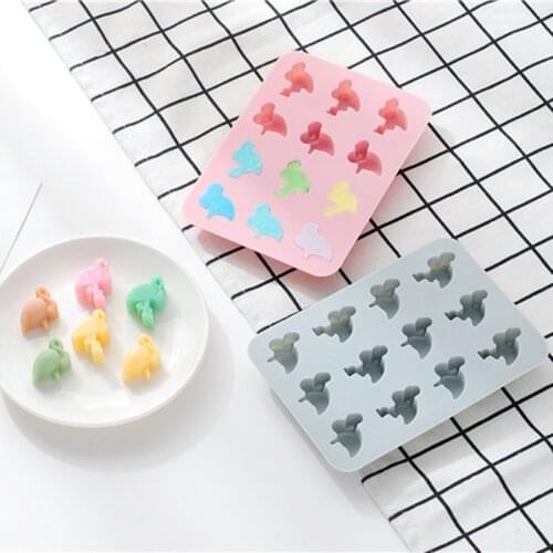 12 Holes Cute Cartoon 3D Shape Non-Stick Silicone Cake Mold For Baking DIY Jelly Muffin Mousse Ice-creams Chocolate Tool