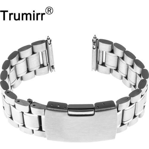 18mm Quick Release Watchband for Withings Activite / Steel / Pop Stainless Steel Band Smart Watch Metal Strap Link Bracelet