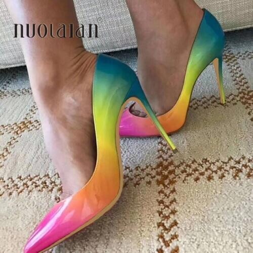 2019 women pumps patent leather high heels 12cm/10cm/8cm pointed toe sexy ladies stiletto heels shoes woman Party Wedding shoes
