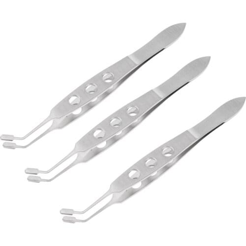 3x Stainless Steel Arita Tauber Meibomian Gland Expressor Forceps