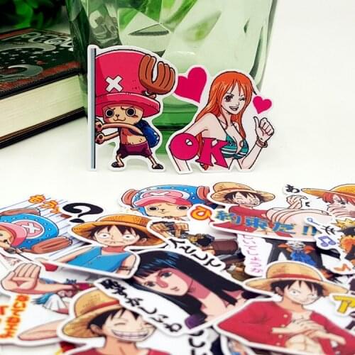 40pcs/bag One Piece adventure hero album Scrapbook waterproof decoration stickers DIY Handmade Gift Scrapbooking sticker