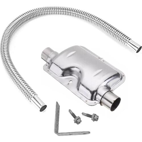 Car Heater Exhaust Muffler Pipe Hose Line Parking 120cm Silencer Kit Portable Stainless Steel For Auxiliary Webasto/Eberspacher