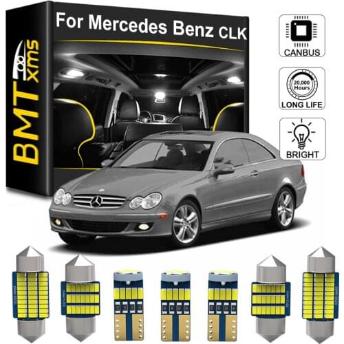 BMTxms Canbus Color Lamp For Mercedes Benz CLK W209 C209 W208 C208 A209 AMG 1998-2010 Car LED Interior Dome Map Trunk Light Kit