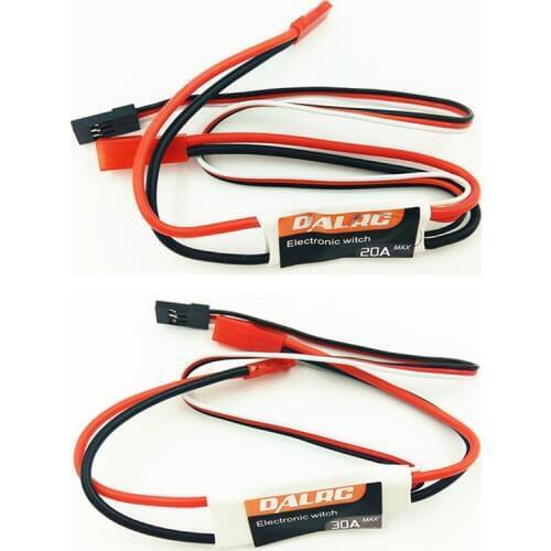 DAL 20A 30A Electronic Switch PWM 3.7-28V Input for RC FPV Models FPV Airplane Led Light Controller Engine RC Switch Interruptor