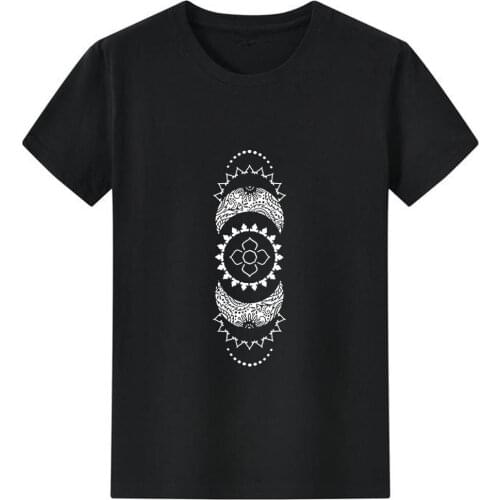 Personalized Sun Moon Graphic Print T Shirt Women O-neck Casual Short-sleeve T-shirt Women Fashion Casual Summer Camisetas Mujer