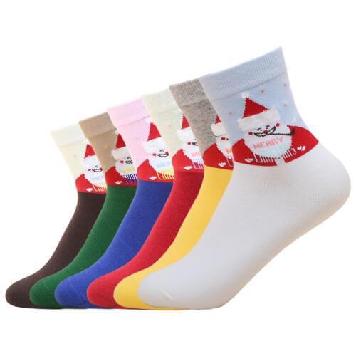 HOT 2017 Mens Womens Christmas Cotton Socks Santa Claus Xmas Socks Gifts Random Color
