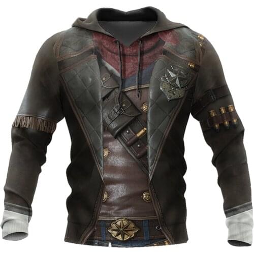 Armor 3D All Over Printed Unisex Deluxe Hoodie Men Sweatshirt Streetwear Zip Pullover Casual Jacket Tracksuit