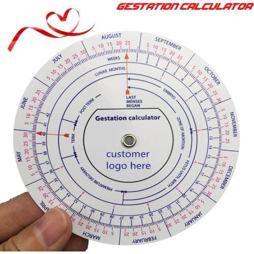 Gestation Calculator baby born wheel pregnancy goniometer expected date of birth ruler 10 pcs /lot