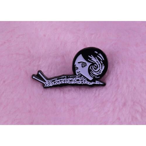 Junji Ito "Slug Girl" lapel pin Japanese horror manga inspired jewelry