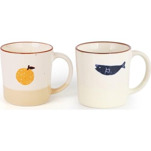 Ceramic Travel Coffee Mugs Personalized Microwave Simple Cartoon Printing Nordic Tumbler Eco Friendly Canecas Drinkware E5MKB