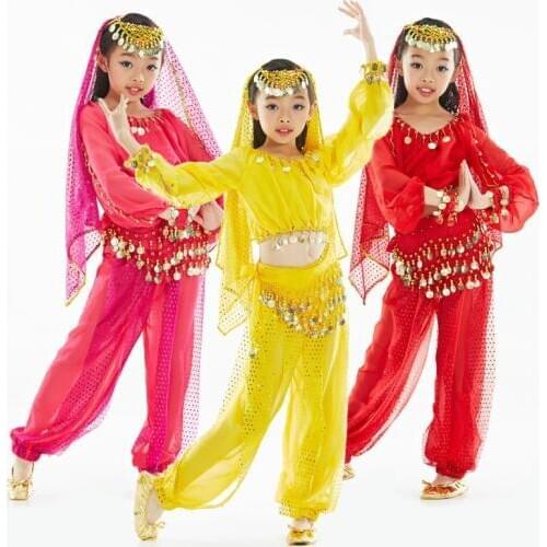 Oriental Dance Costumes Girls Stage & Dance Wear Children Belly Dance Suit Childrens India Dance Performance Clothing